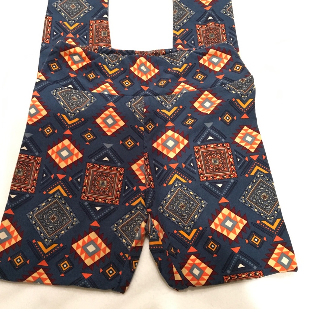 Lularoe women multi abstract color leggings sz so